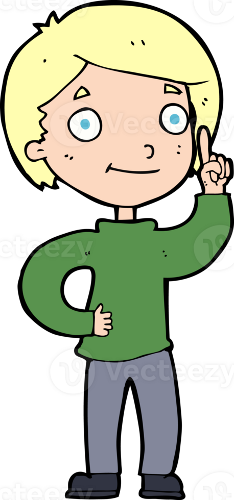 cartoon boy with idea png