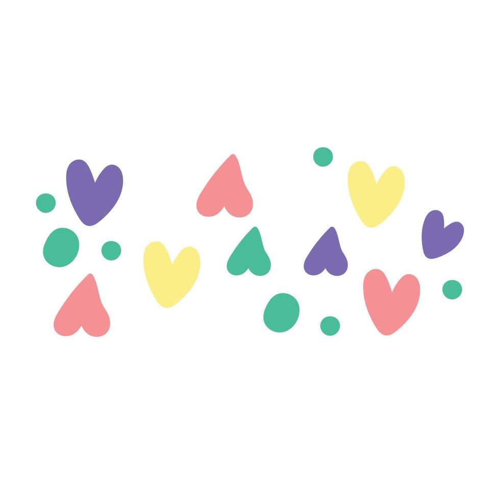 Hand-drawn heart collection on white background vector