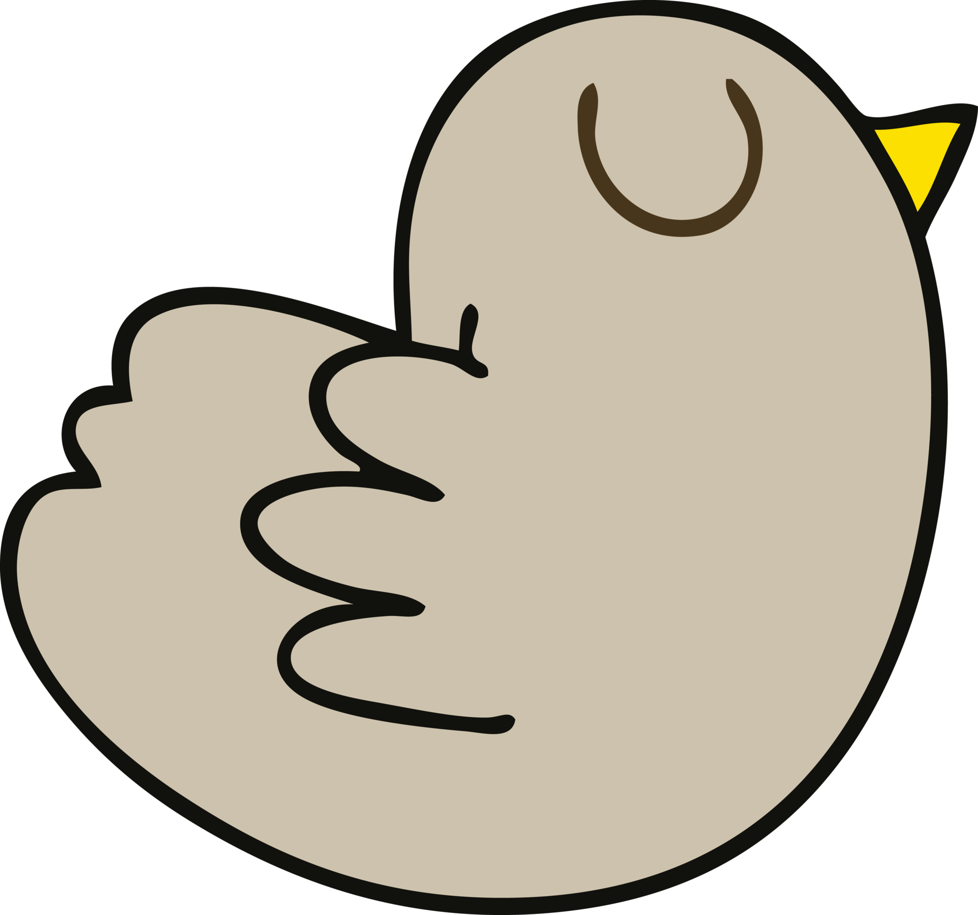quirky hand drawn cartoon bird 45271195 PNG