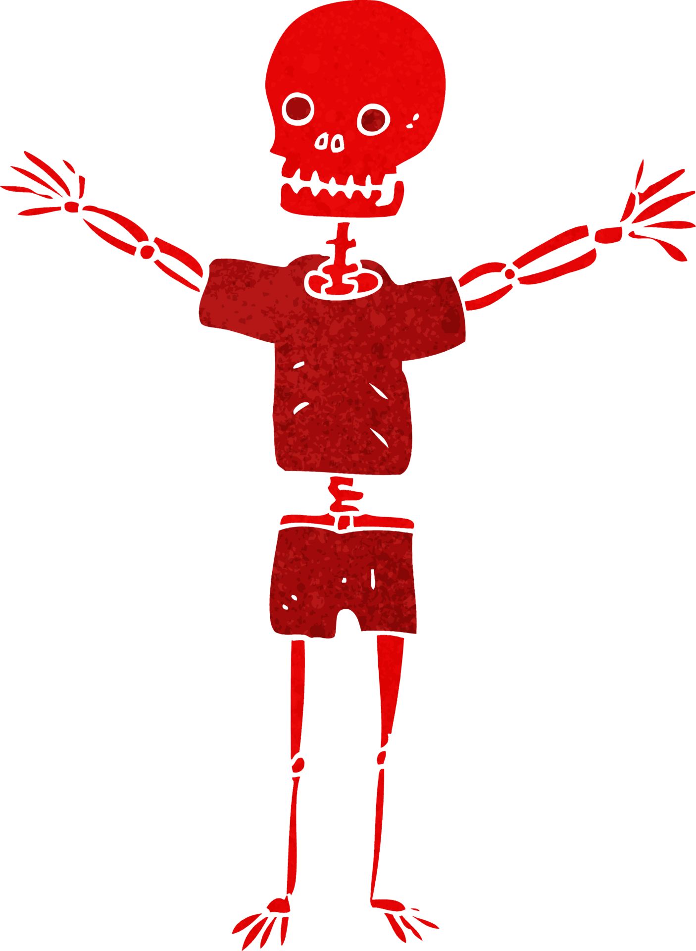 cartoon skeleton in clothes 45271200 PNG