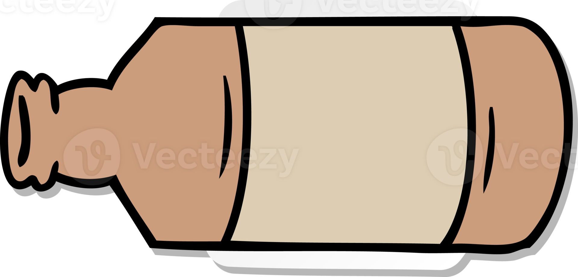 Aufkleber-Cartoon-Doodle einer alten Glasflasche png