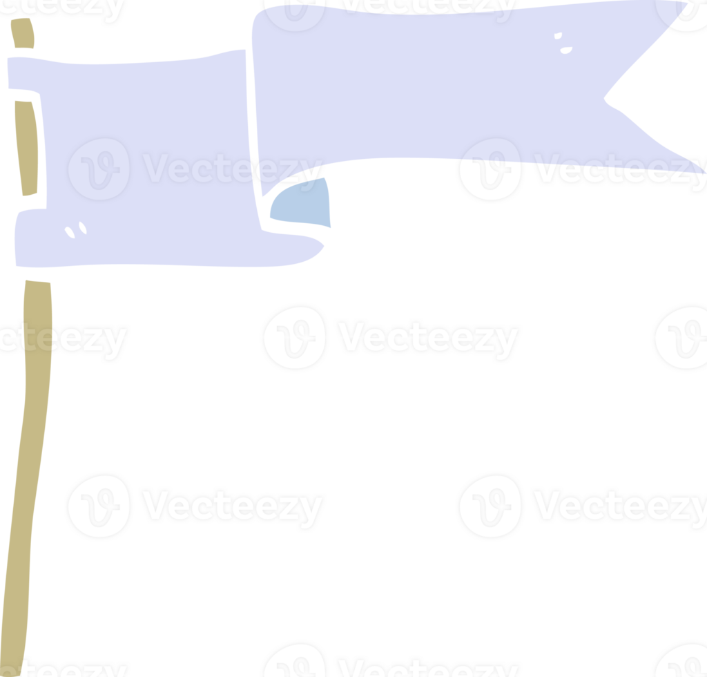 cartoon doodle flag waving in wind png