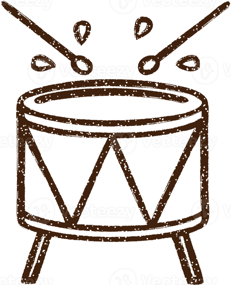 Beating Drum Charcoal Drawing png