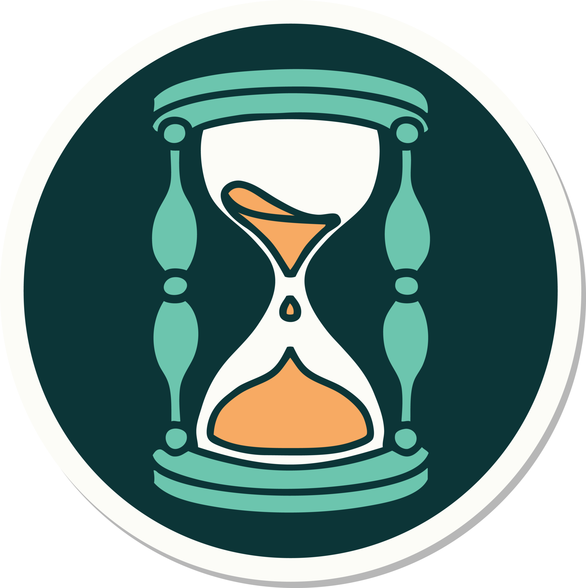 Tattoo Style Sticker Of An Hour Glass 45271461 PNG tattoo-style-sticker-of-an-hour-glass-45271461-png