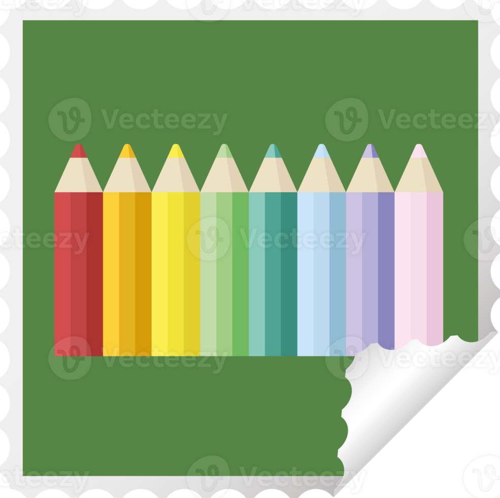 color pencils graphic png illustration square sticker stamp