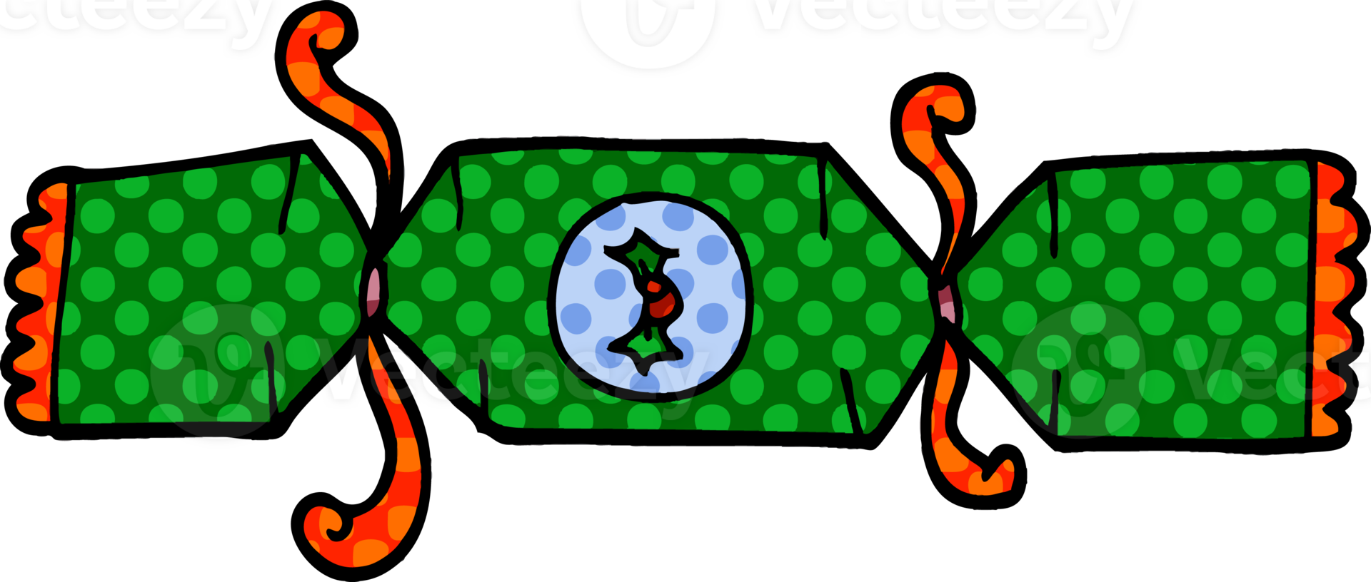 cartoon doodle christmas cracker png