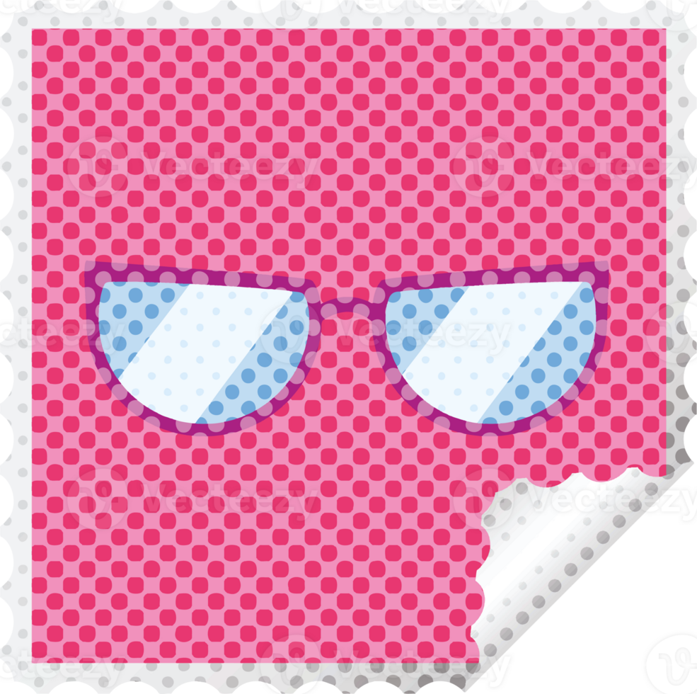 spectacles graphic png illustration square sticker stamp