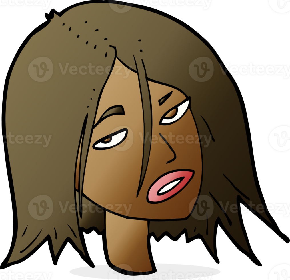 cartoon annoyed woman png
