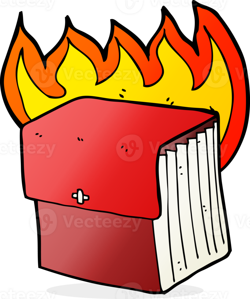 cartoon burning business files png
