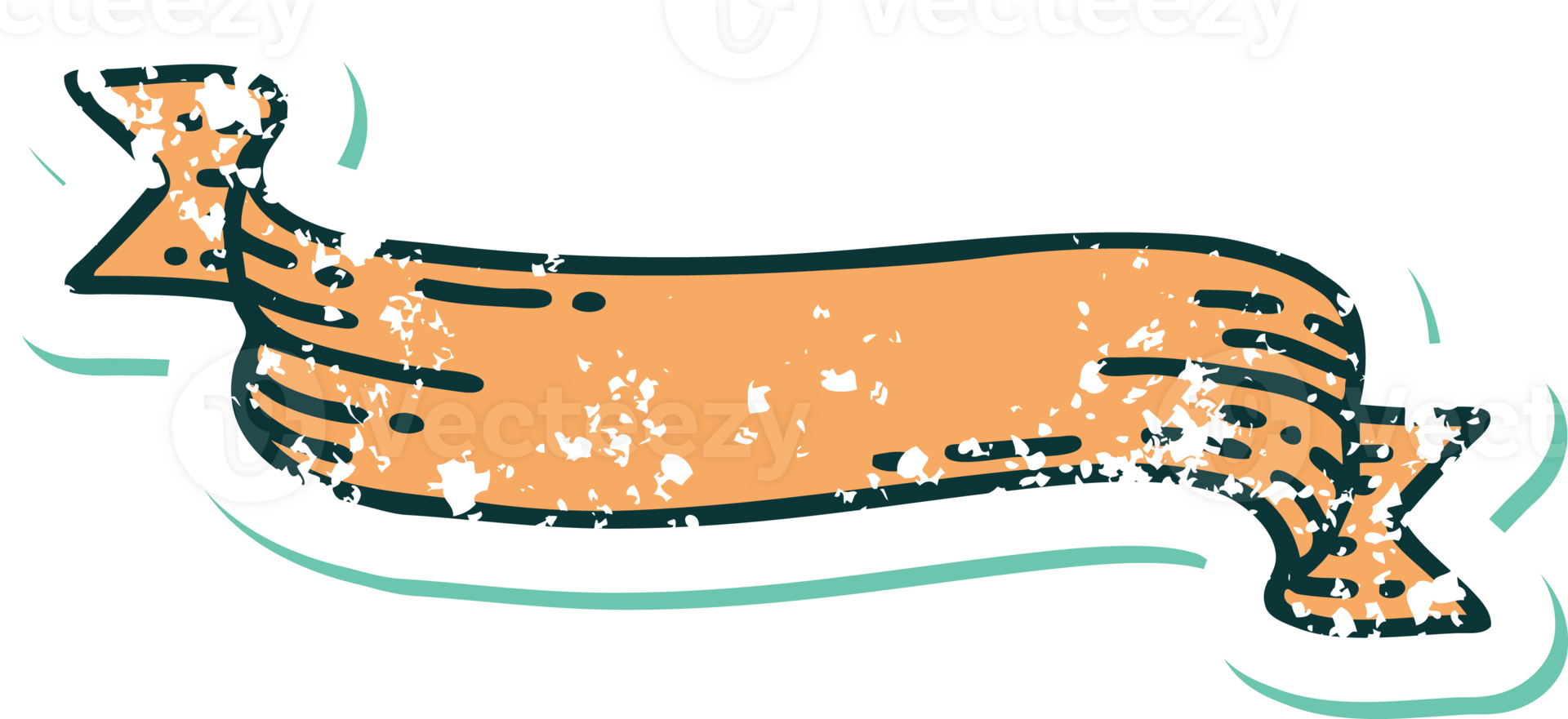 distressed sticker tattoo style icon of a banner png