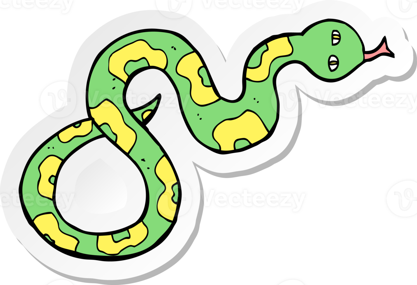 sticker of a cartoon snake png