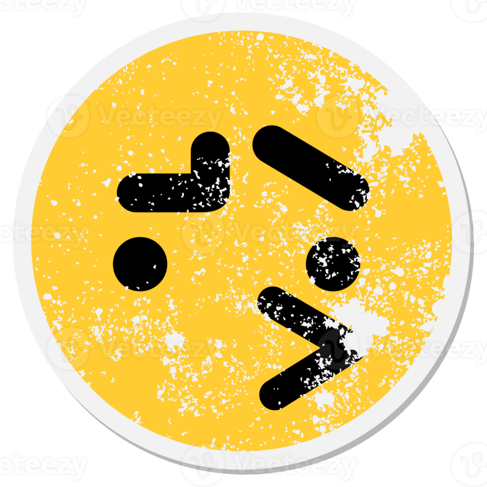 nervous bird face circle png