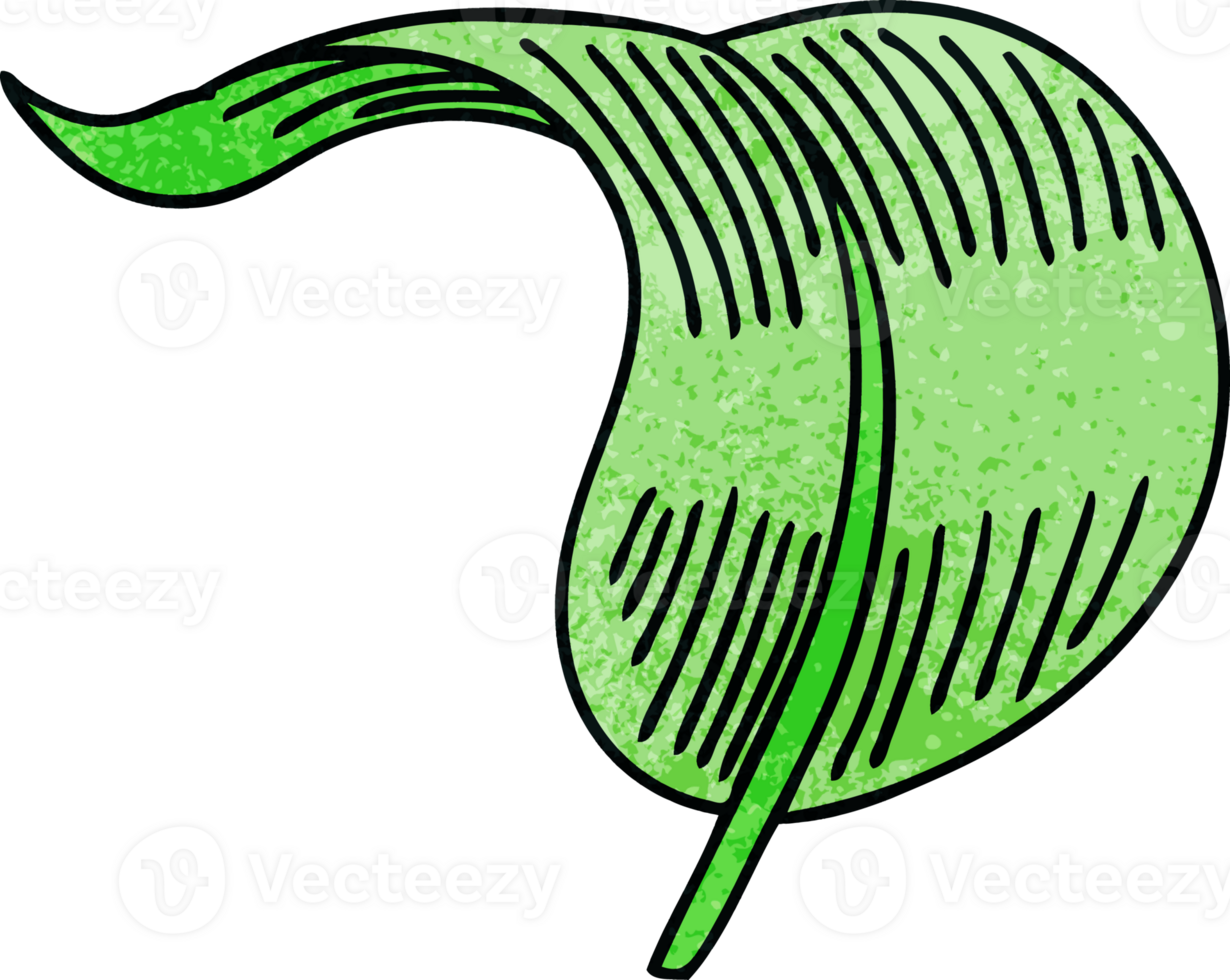 quirky hand drawn cartoon blowing leaf png