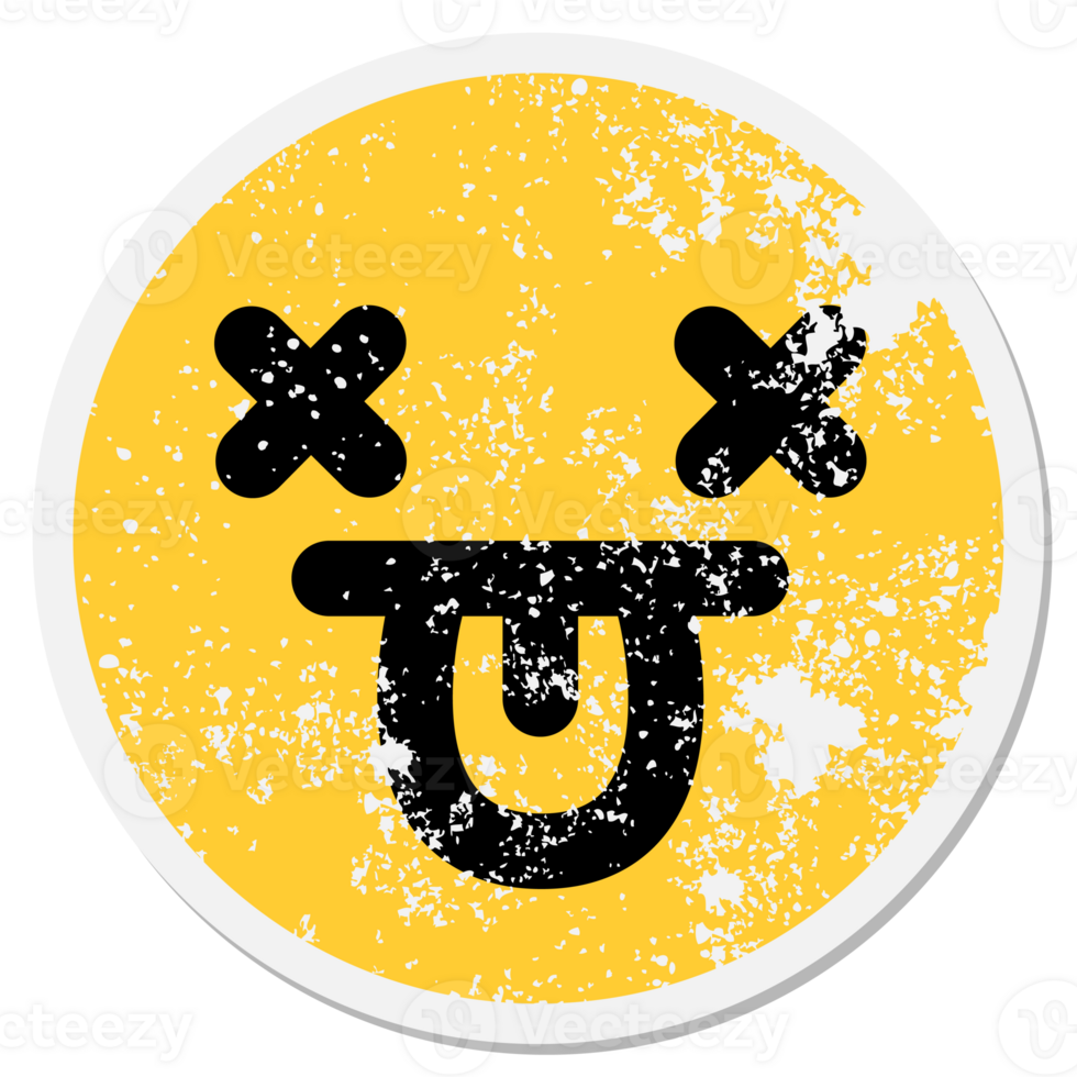 dead face circular sticker png