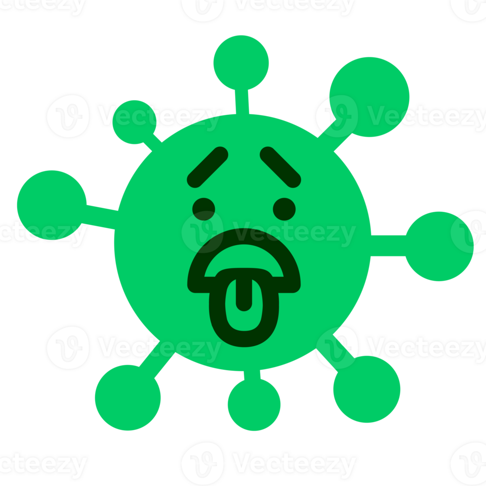 unhappy disgusted virus png