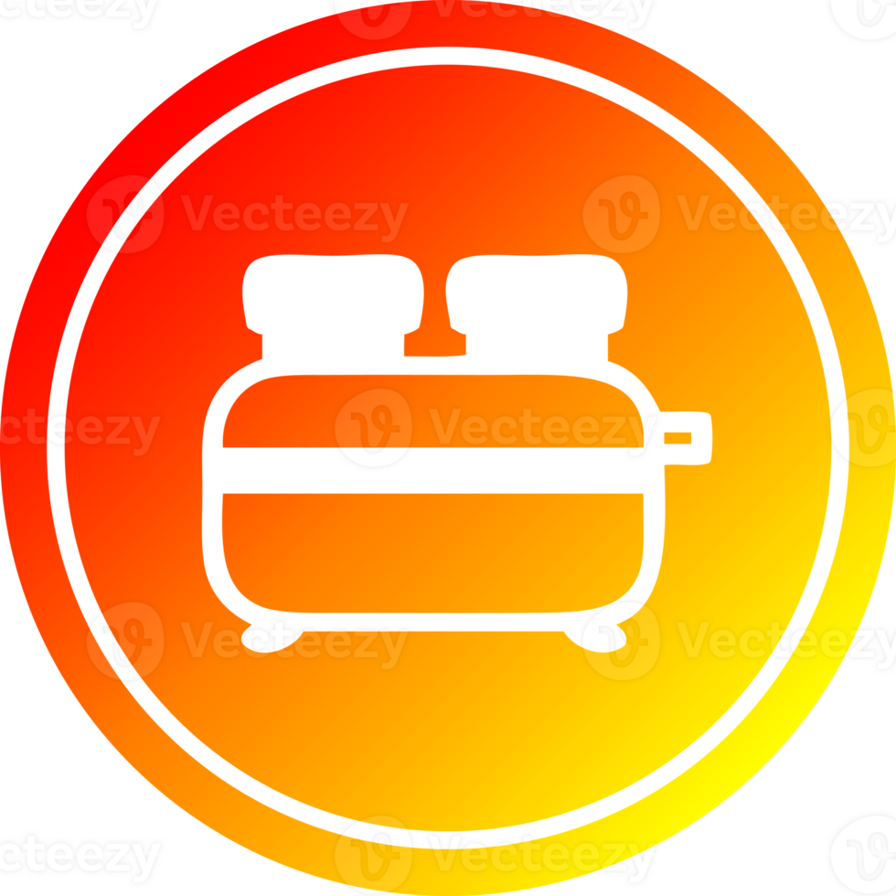 burnt toast circular in hot gradient spectrum png