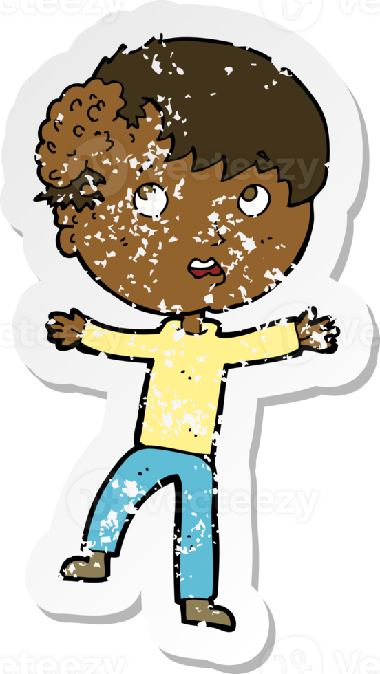 retro distressed sticker of a cartoon medical emergency png
