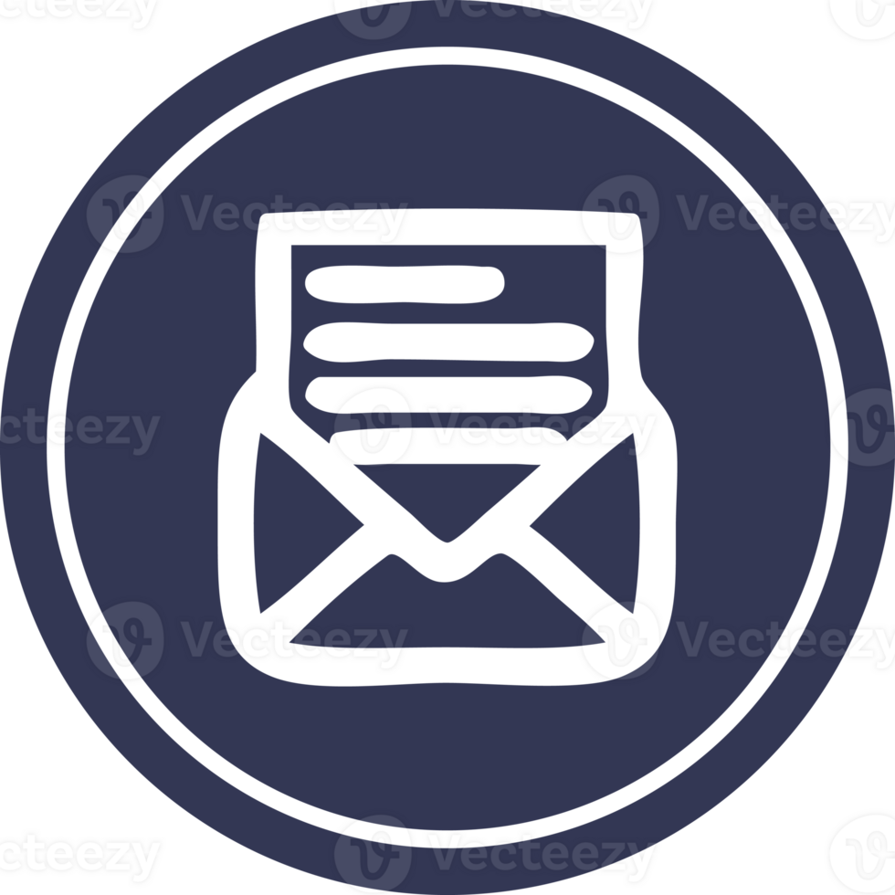 envelope letter circular icon png