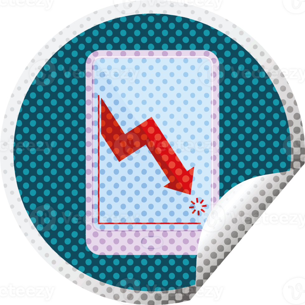 electronic tablet showing business performance graphic circular sticker png