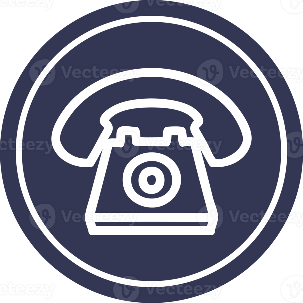 old telephone circular icon png