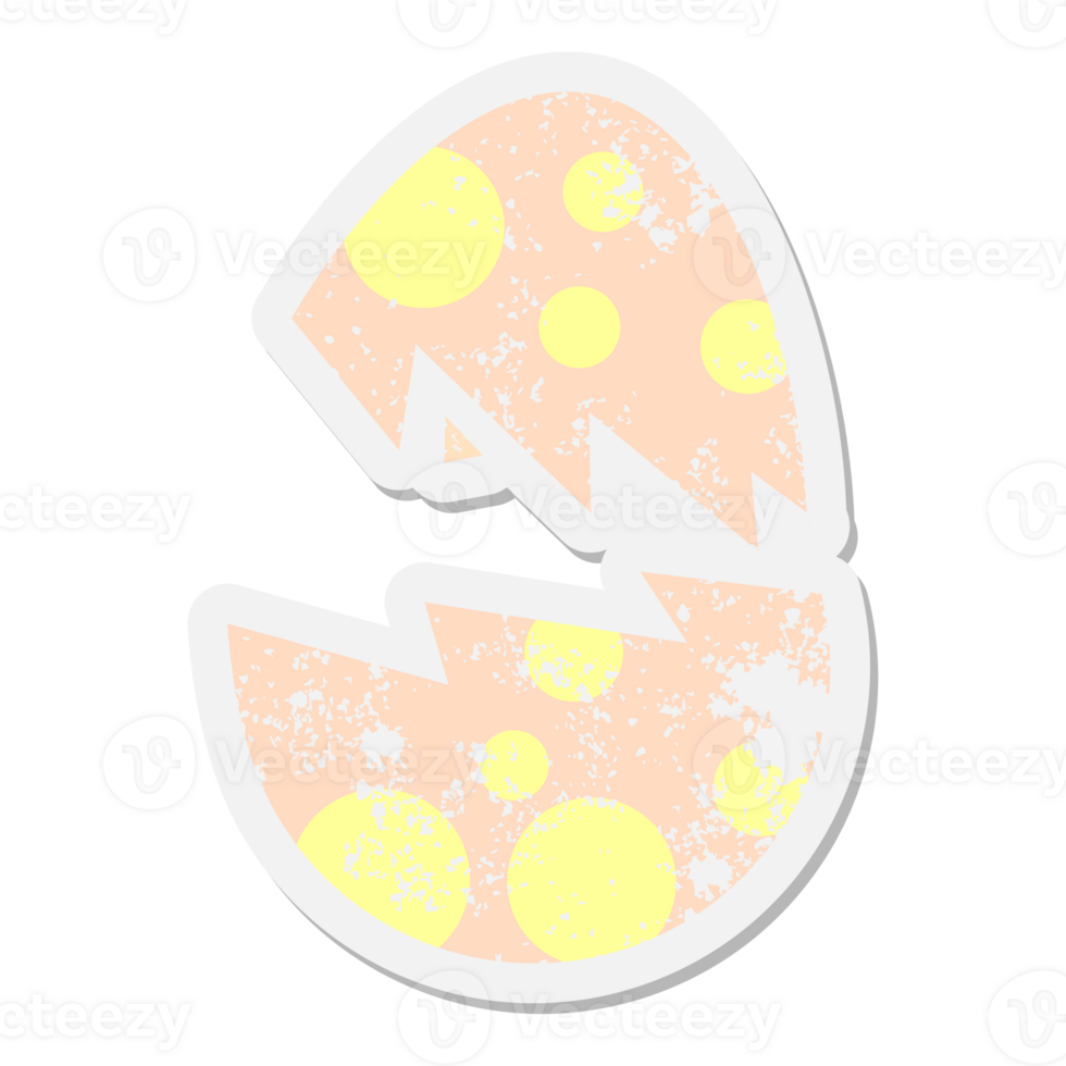 cracked easter egg grunge sticker png