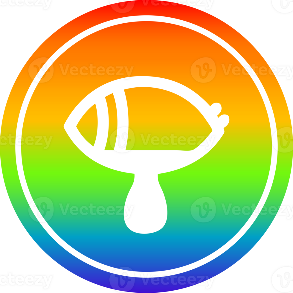 mystic eye crying blood circular in rainbow spectrum png