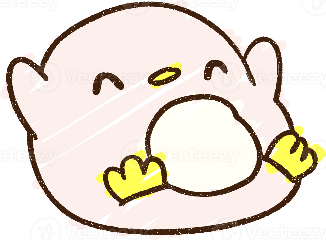 Cute Penguin Chalk Drawing png