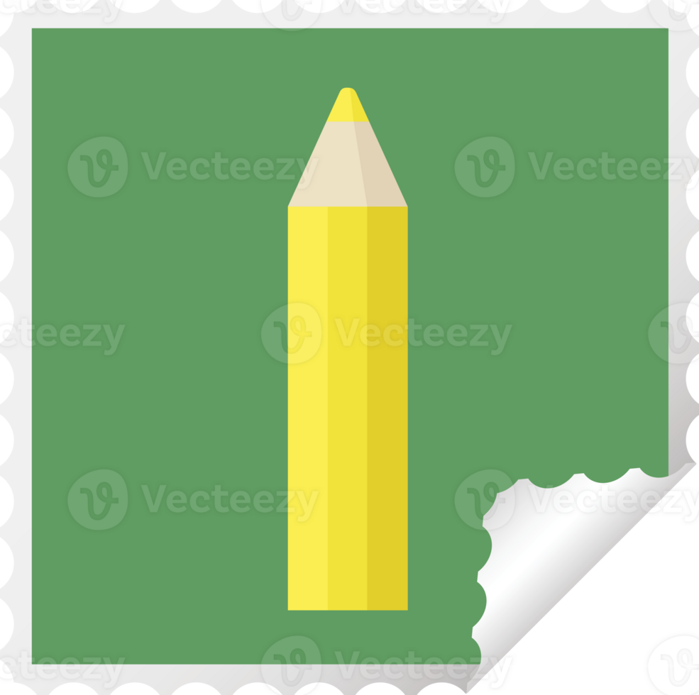 yellow coloring pencil graphic png illustration square sticker stamp