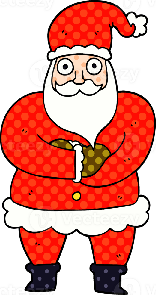 cartoon doodle father christmas png