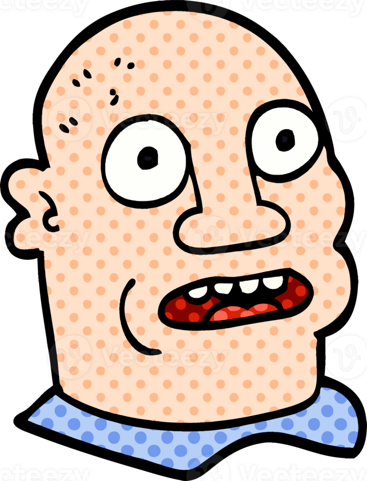 cartoon doodle of a mans head png