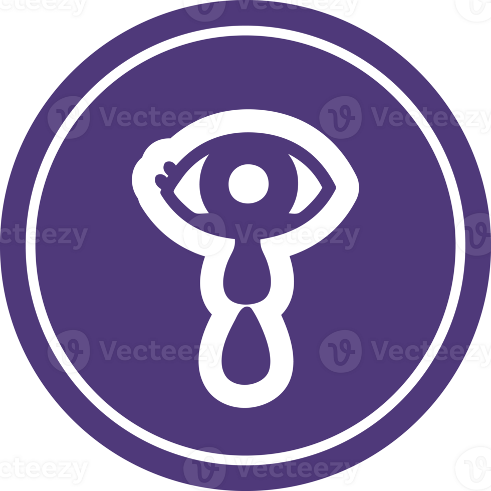 crying eye circular icon png