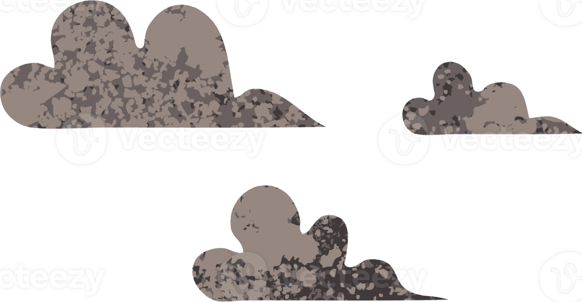 retro illustration style cartoon storm cloud png