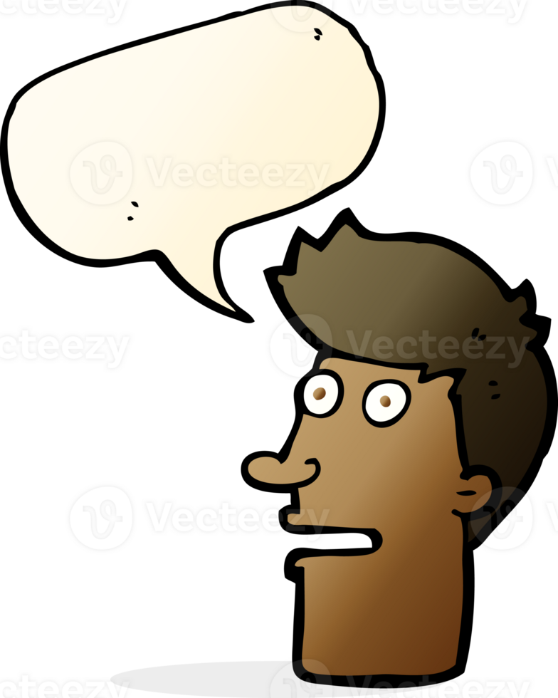 cartoon shocked male face with speech bubble png