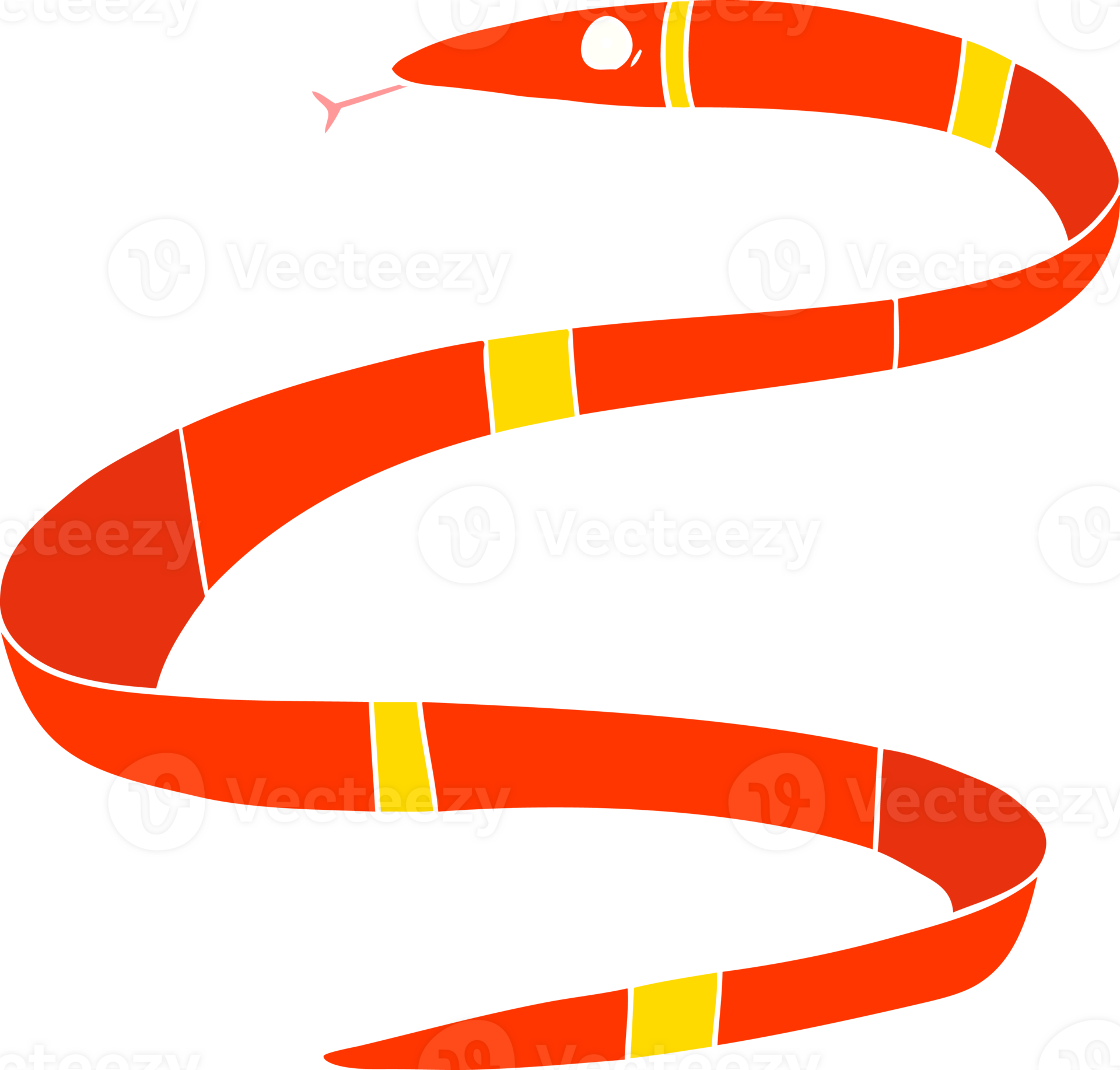 flat color style cartoon sea snake 45273424 PNG
