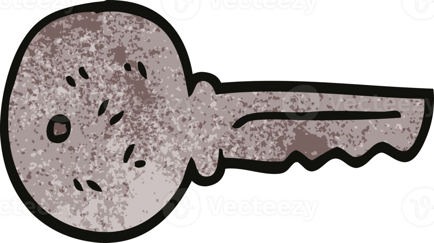 cartoon doodle metal key png