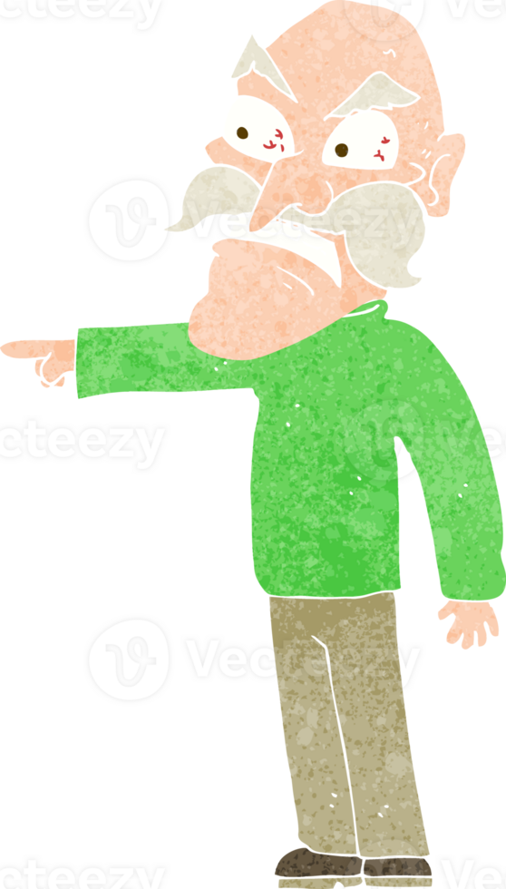 cartoon furious old man png