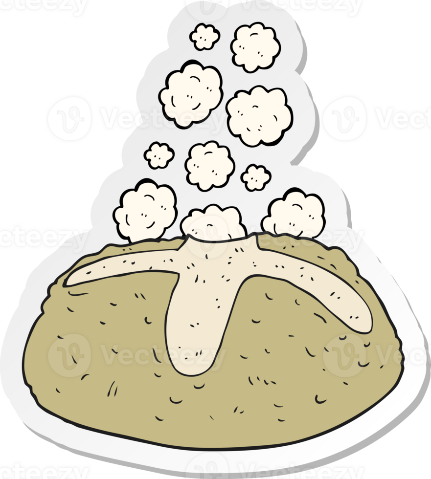 sticker of a cartoon loaf of bread png
