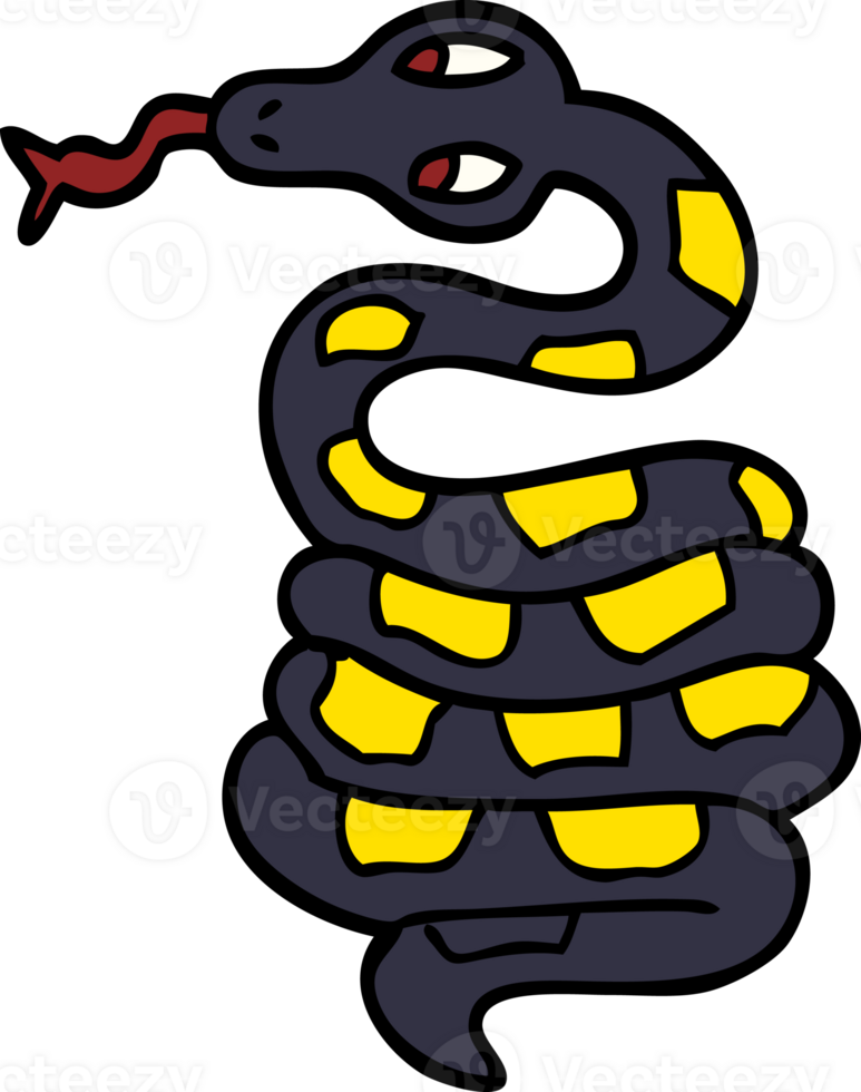 cartoon doodle poisonous snake png