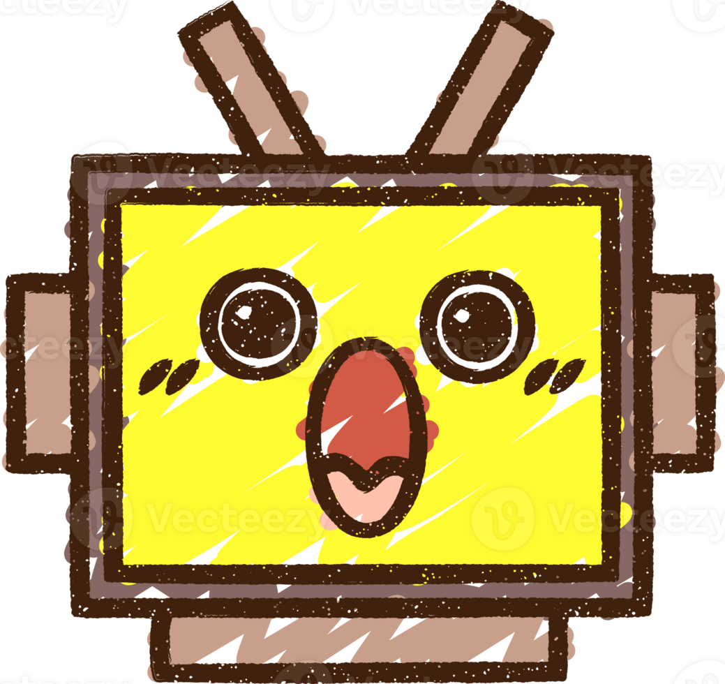 Robot Chalk Drawing png