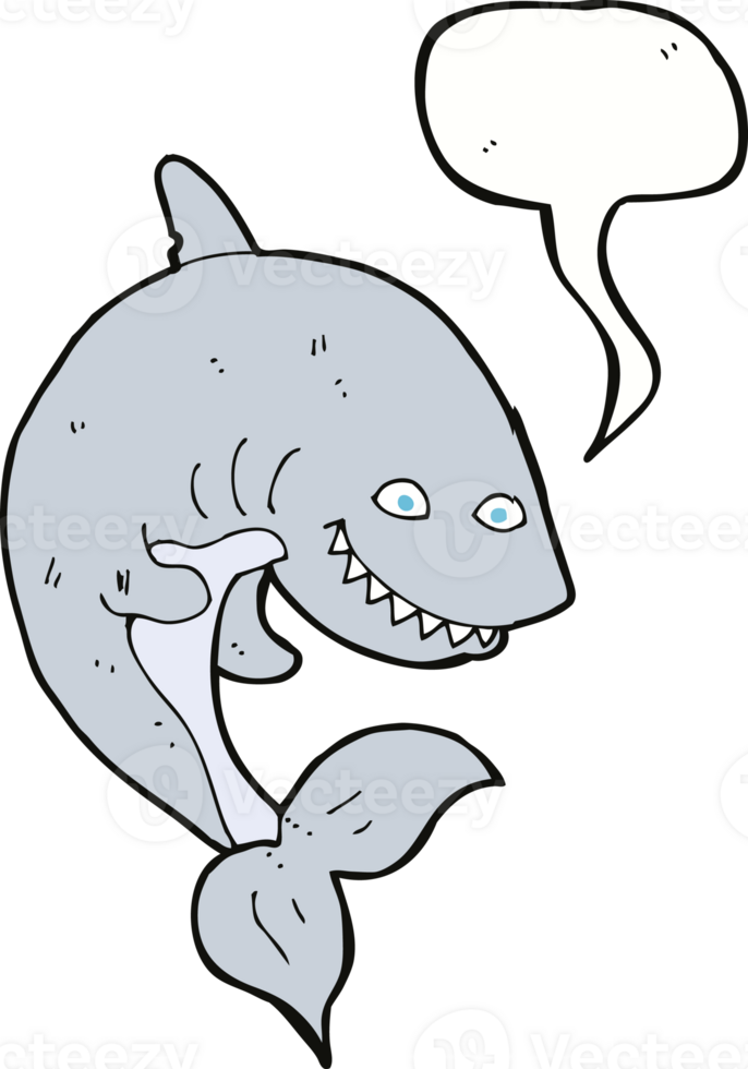 cartoon shark with speech bubble png