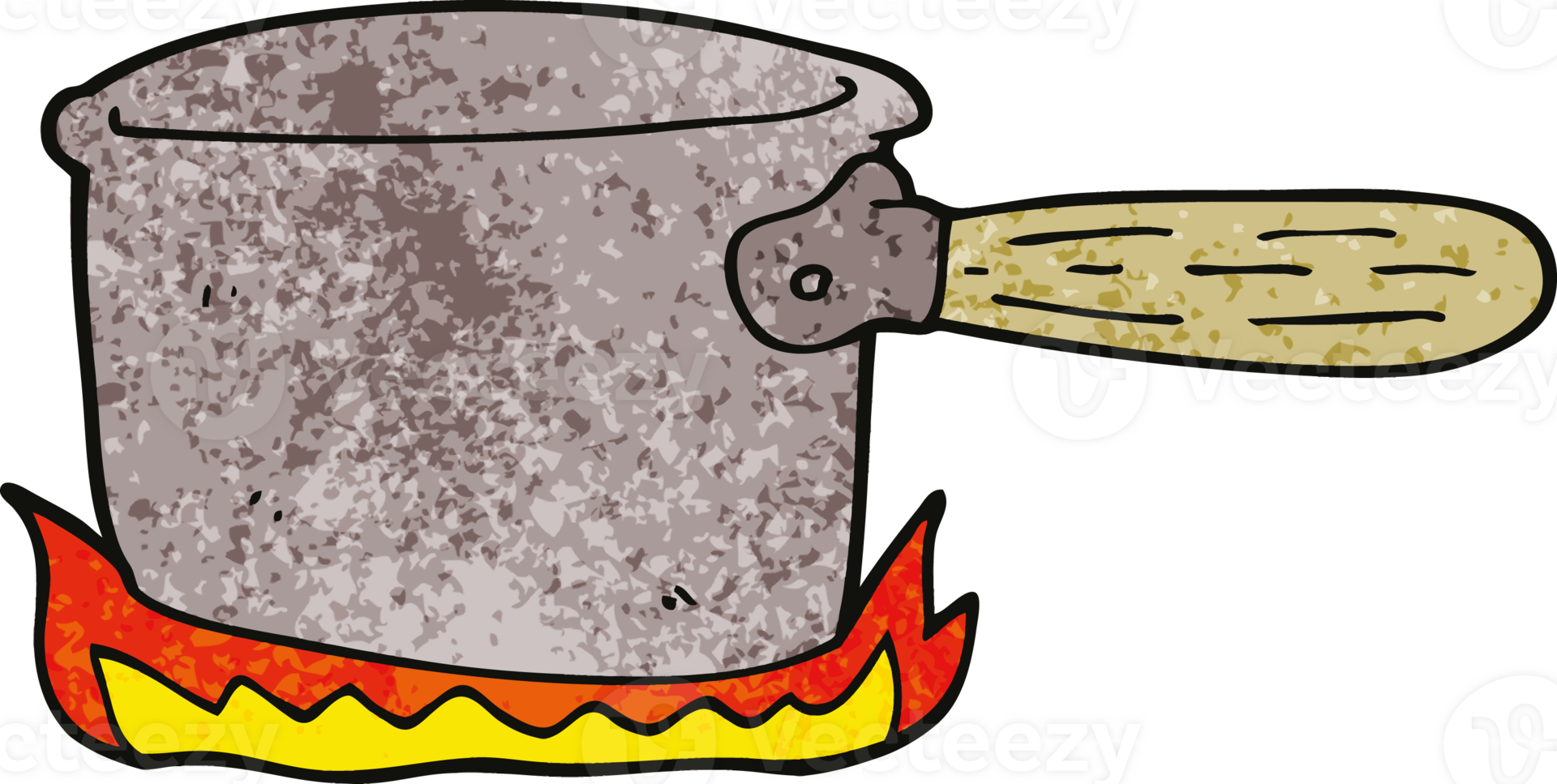 cartoon doodle cooking pan png