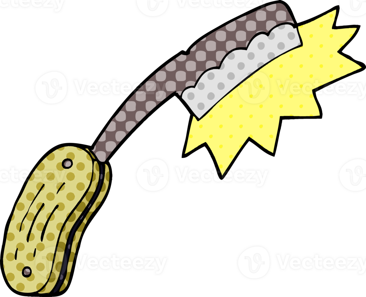 cartoon doodle cut throat razor png