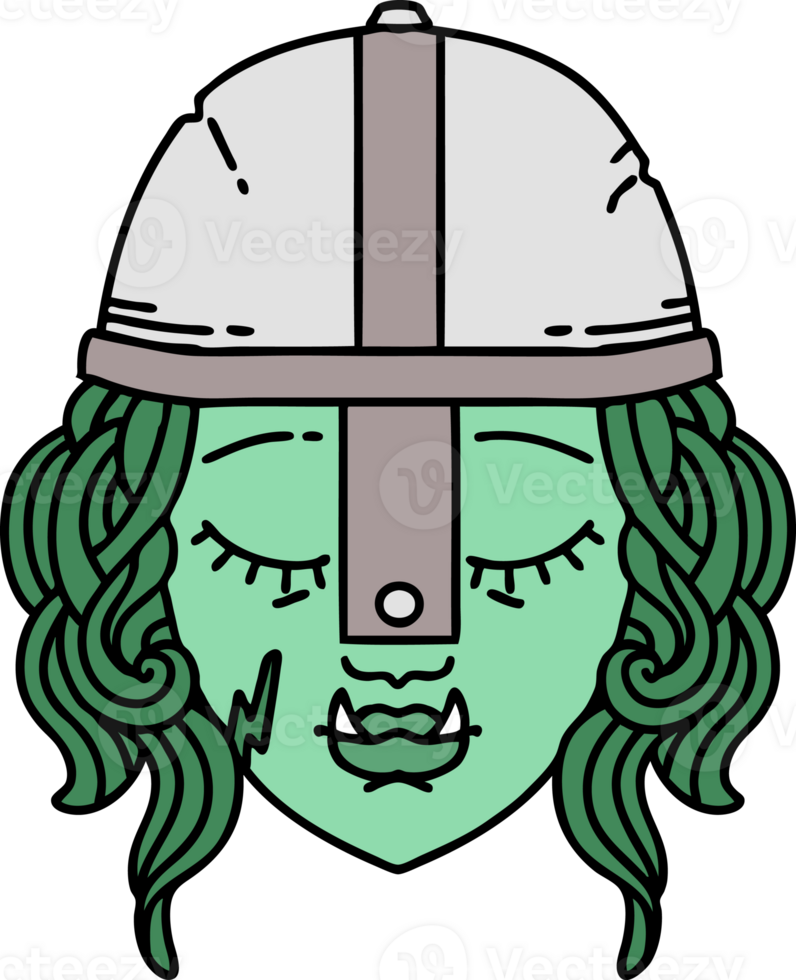 orc fighter character face illustration png