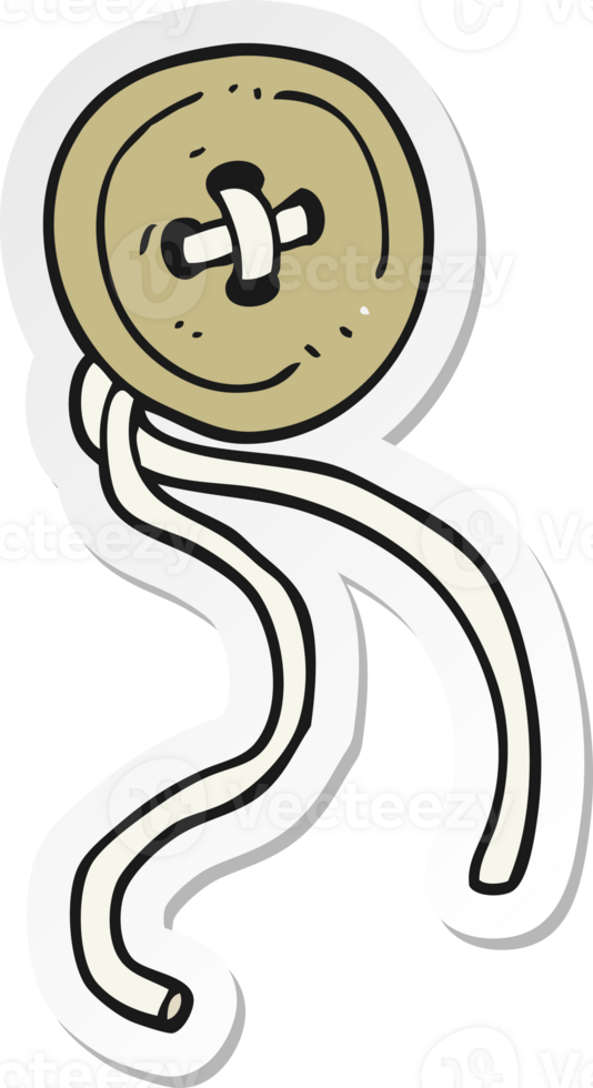 sticker van een tekenfilm knop png