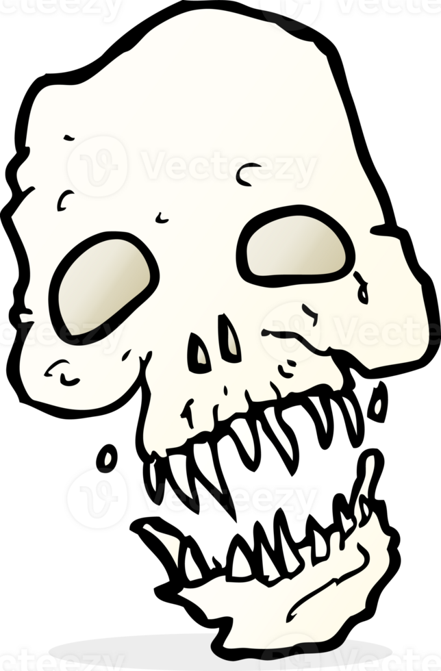 cartoon scary skull png