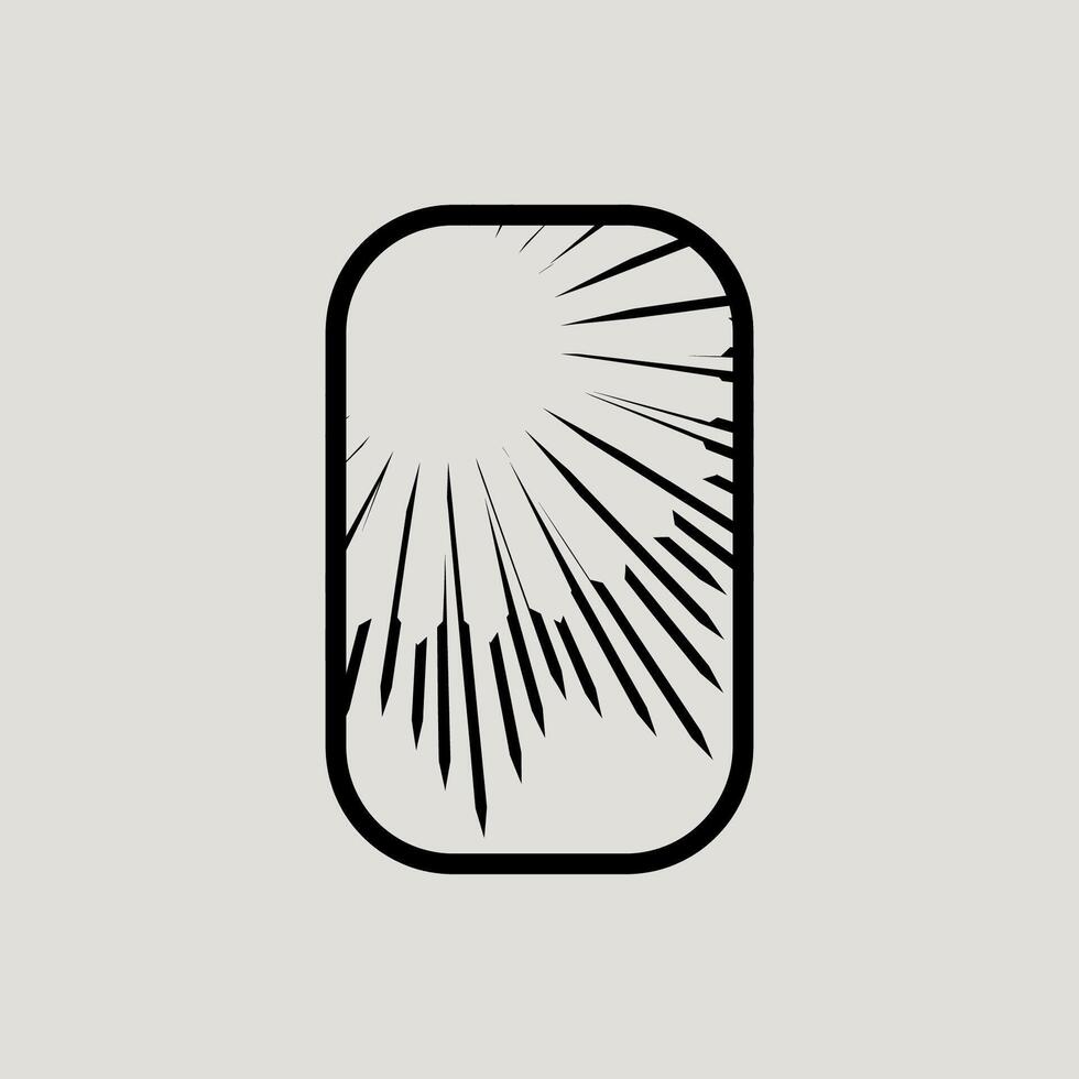 Frame art line abstract logo graphic illustration vector