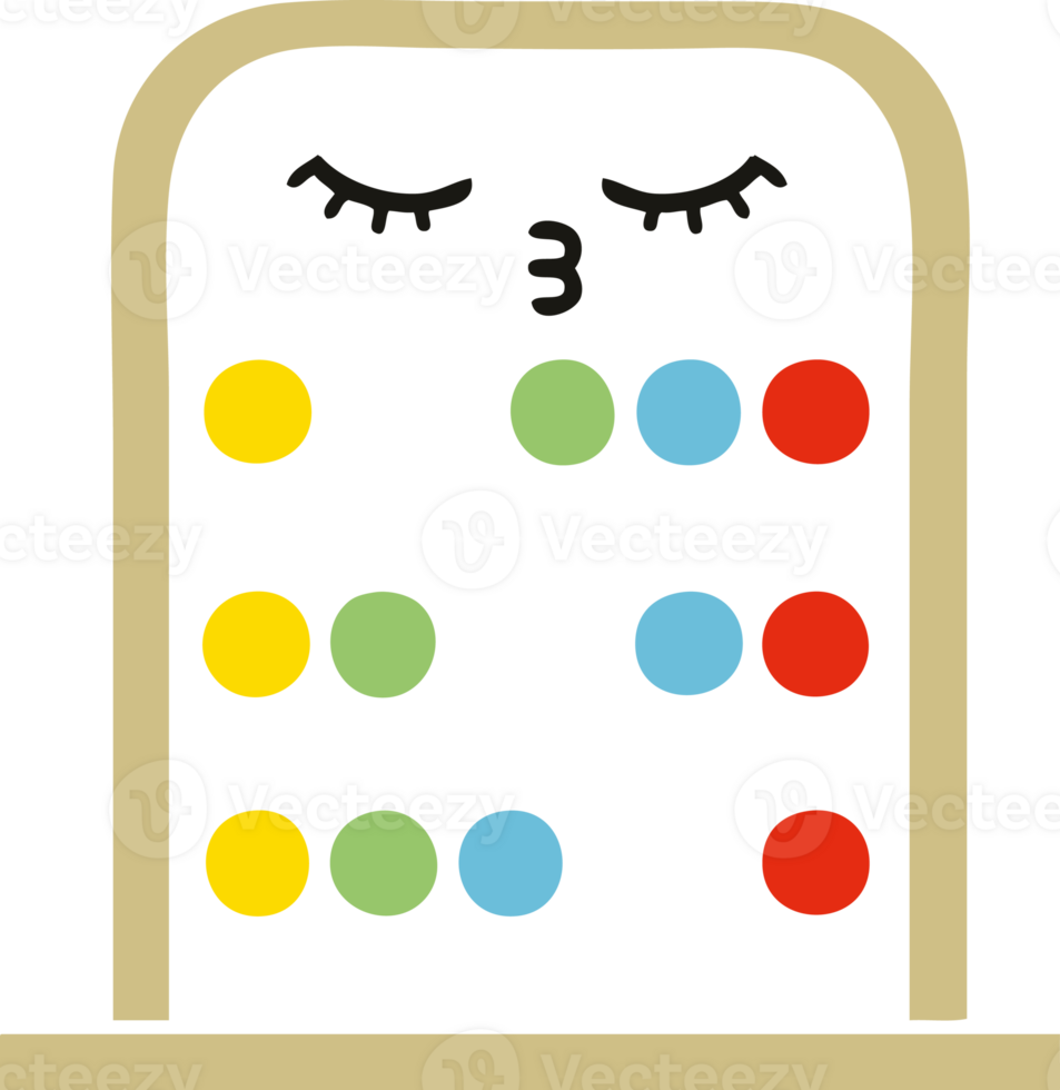 flat color retro cartoon abacus png