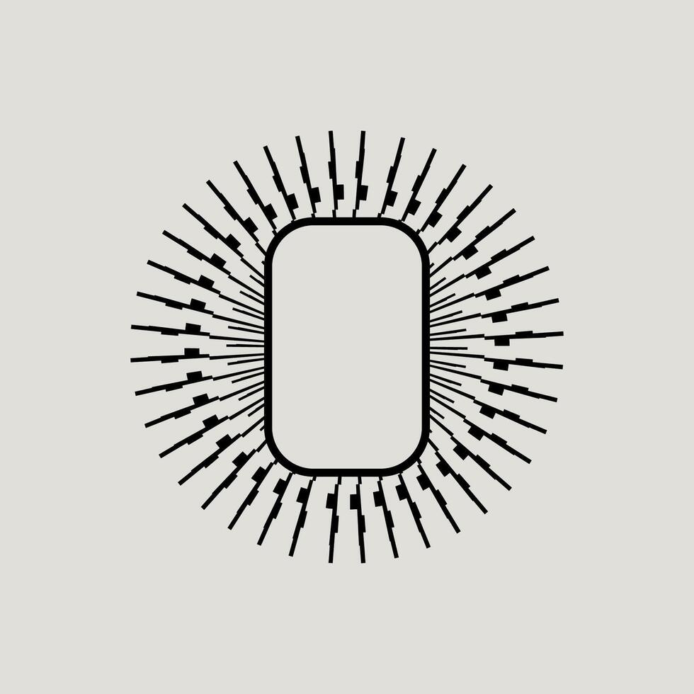 Frame art line abstract logo graphic illustration vector