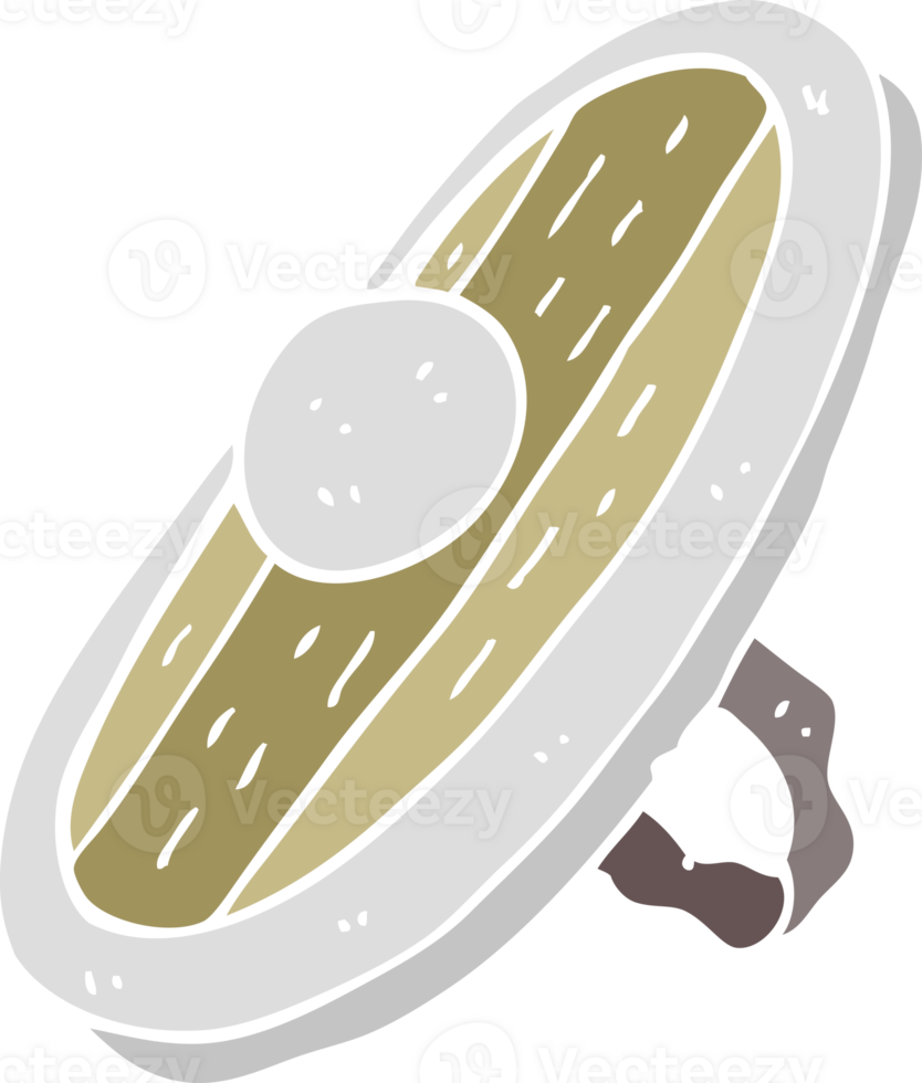 flat color illustration of a cartoon shield png