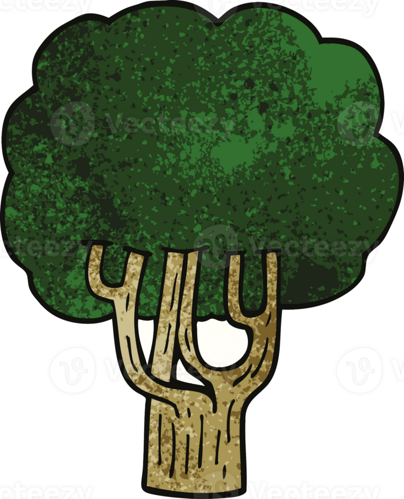 cartoon doodle blooming tree png